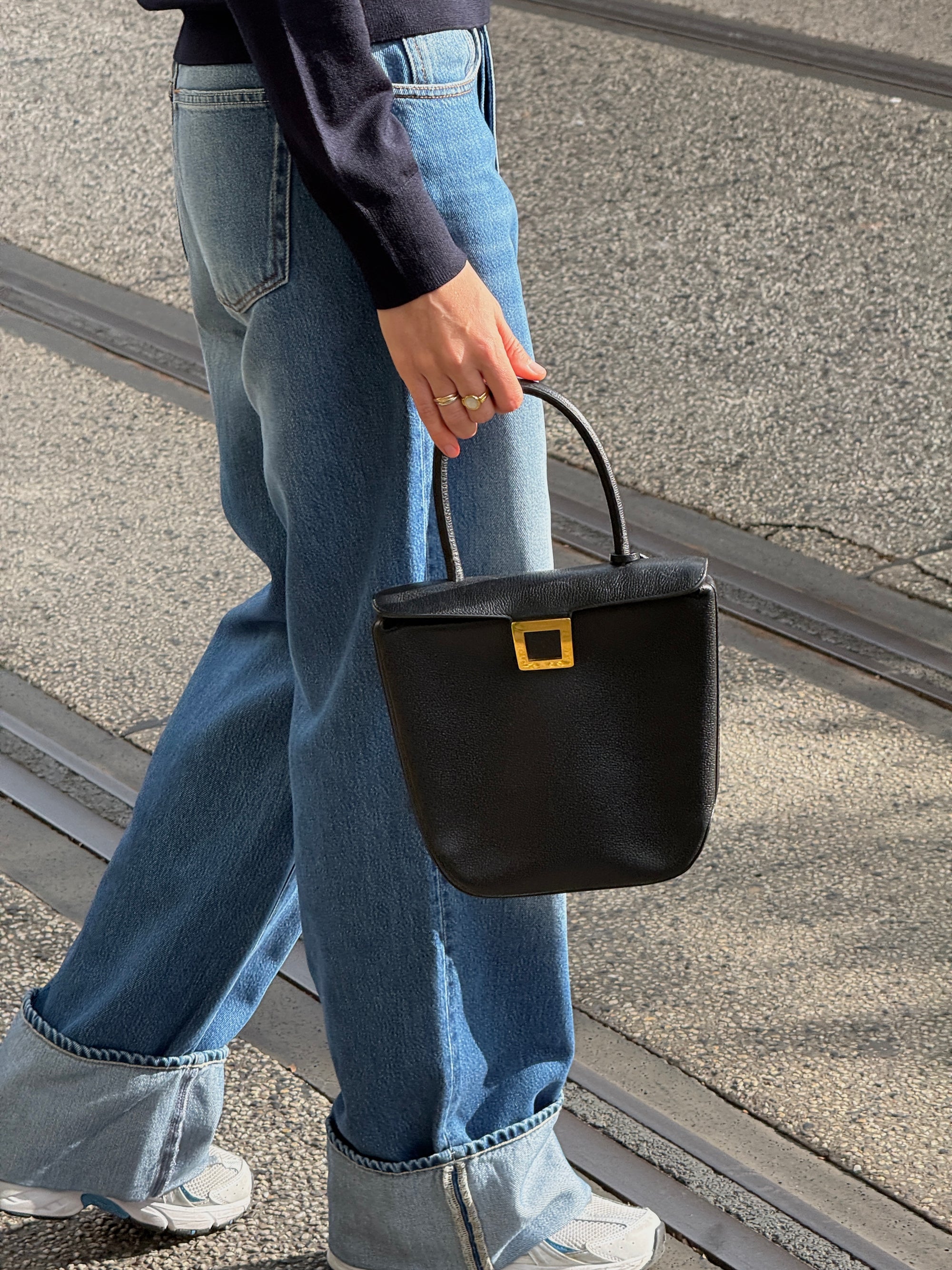 Delvaux Blue Top Handle Bag