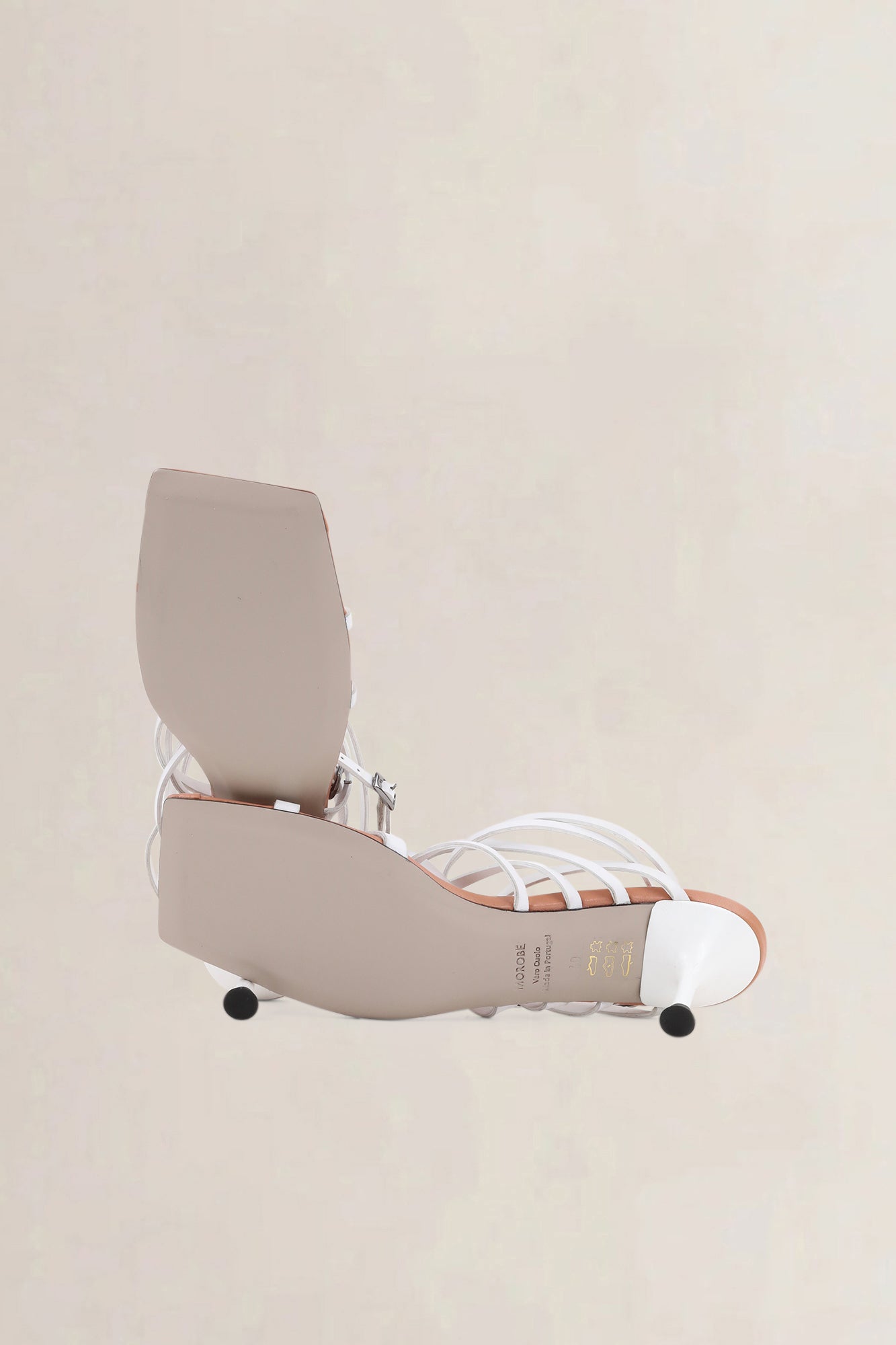 Morobé White Lace Sandals