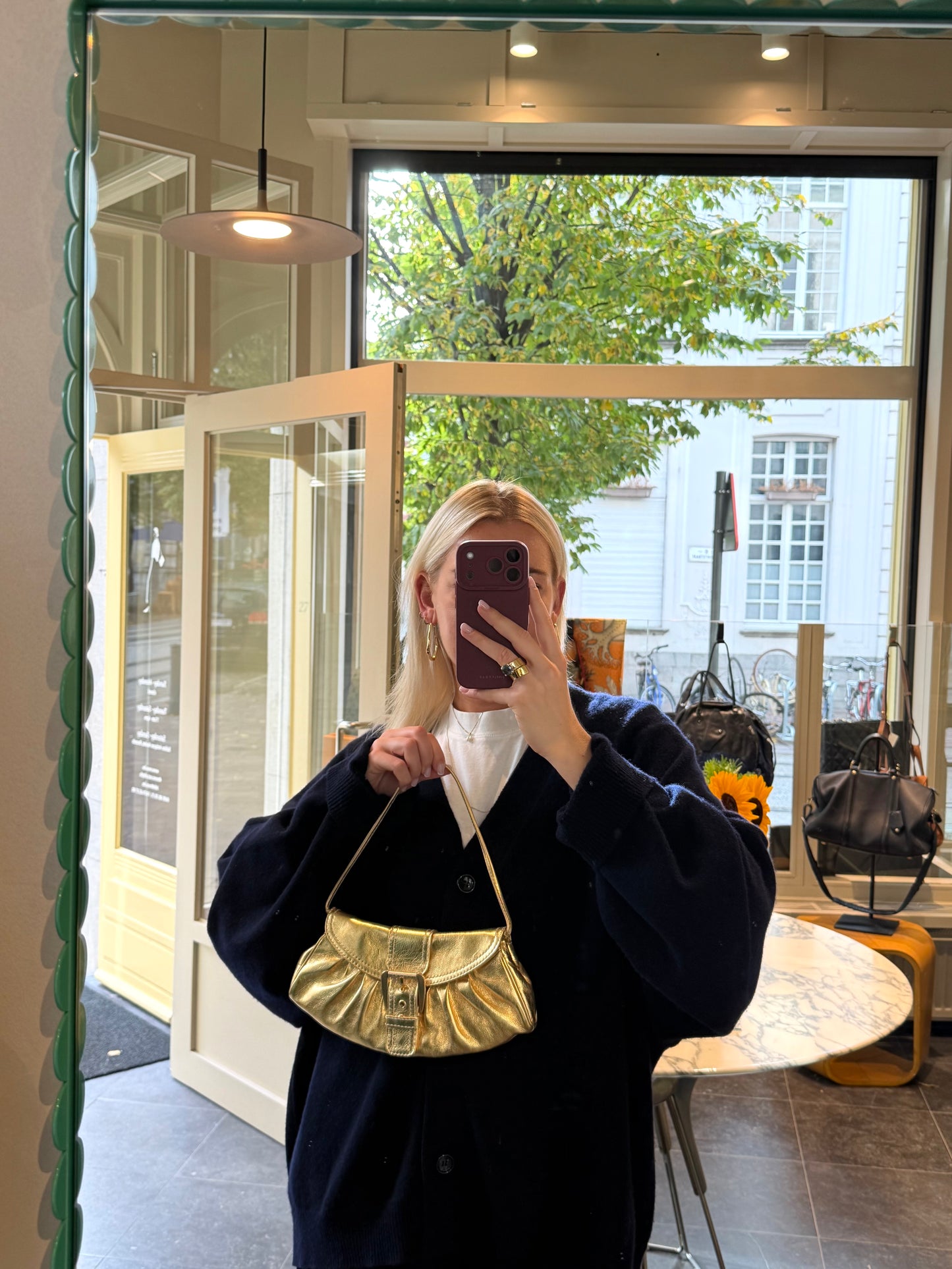 Céline Gold Buckle Shoulder Bag