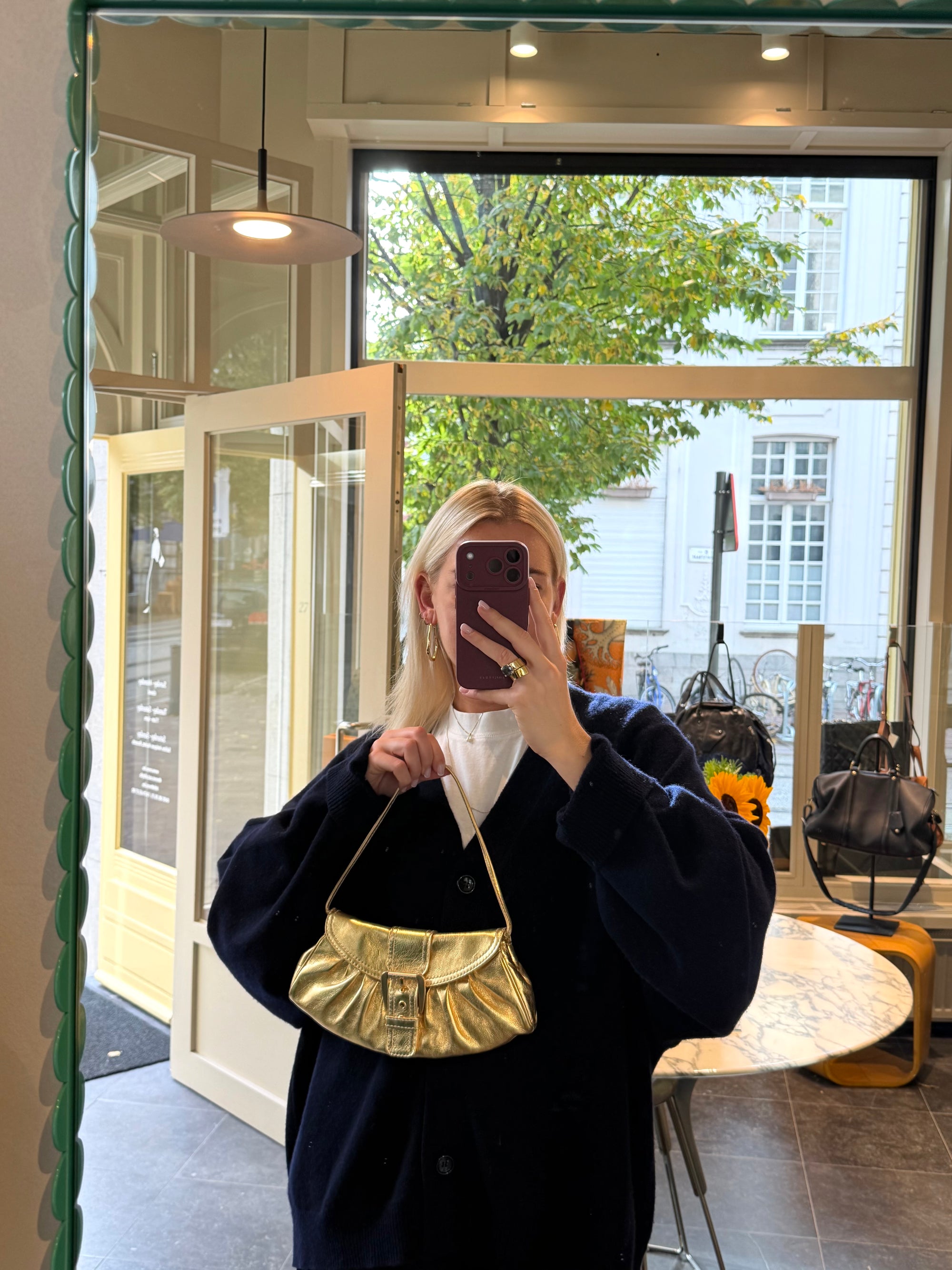 Céline Gold Buckle Shoulder Bag