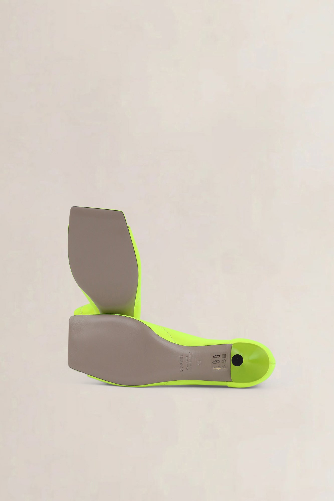 Morobé Neon Yellow Open Toe Boots