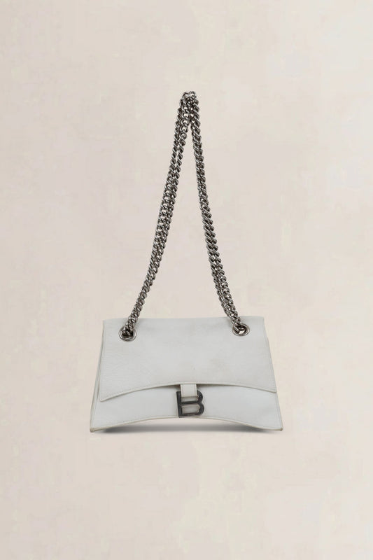 White Small Crush Chain Bag
