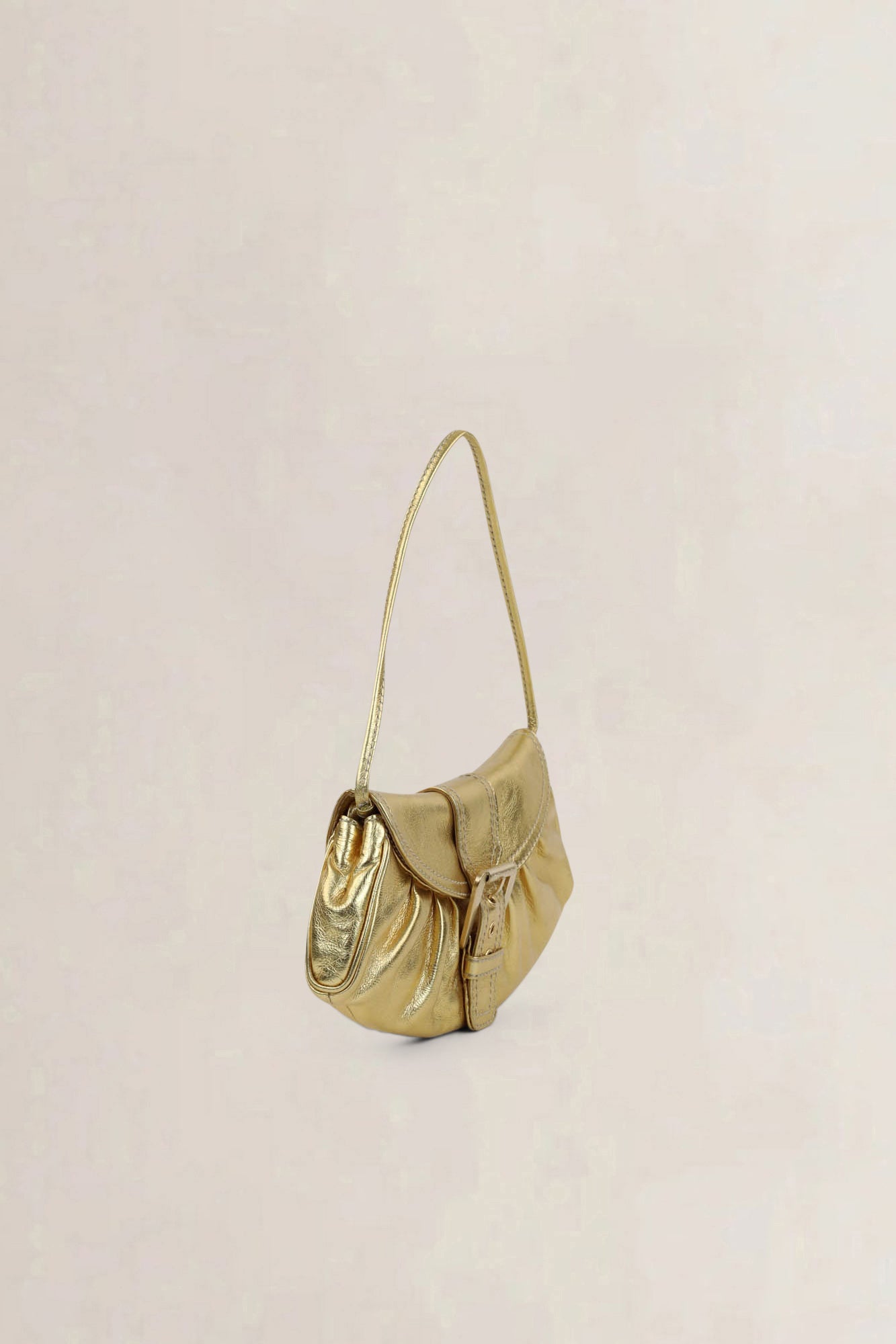 Céline Gold Buckle Shoulder Bag