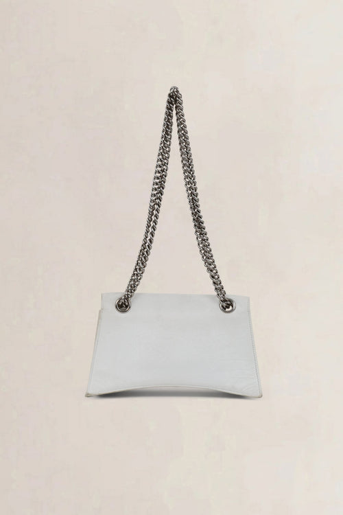 Balenciaga White Small Crush Chain Bag