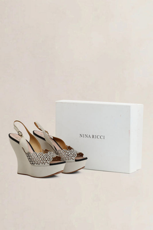 Beige Wedge Sandals
