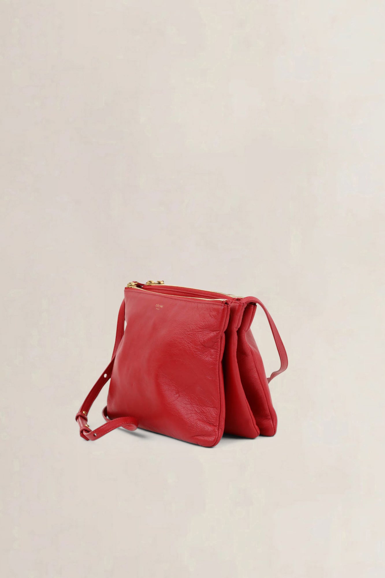 Céline Red Trio Crossbody Bag