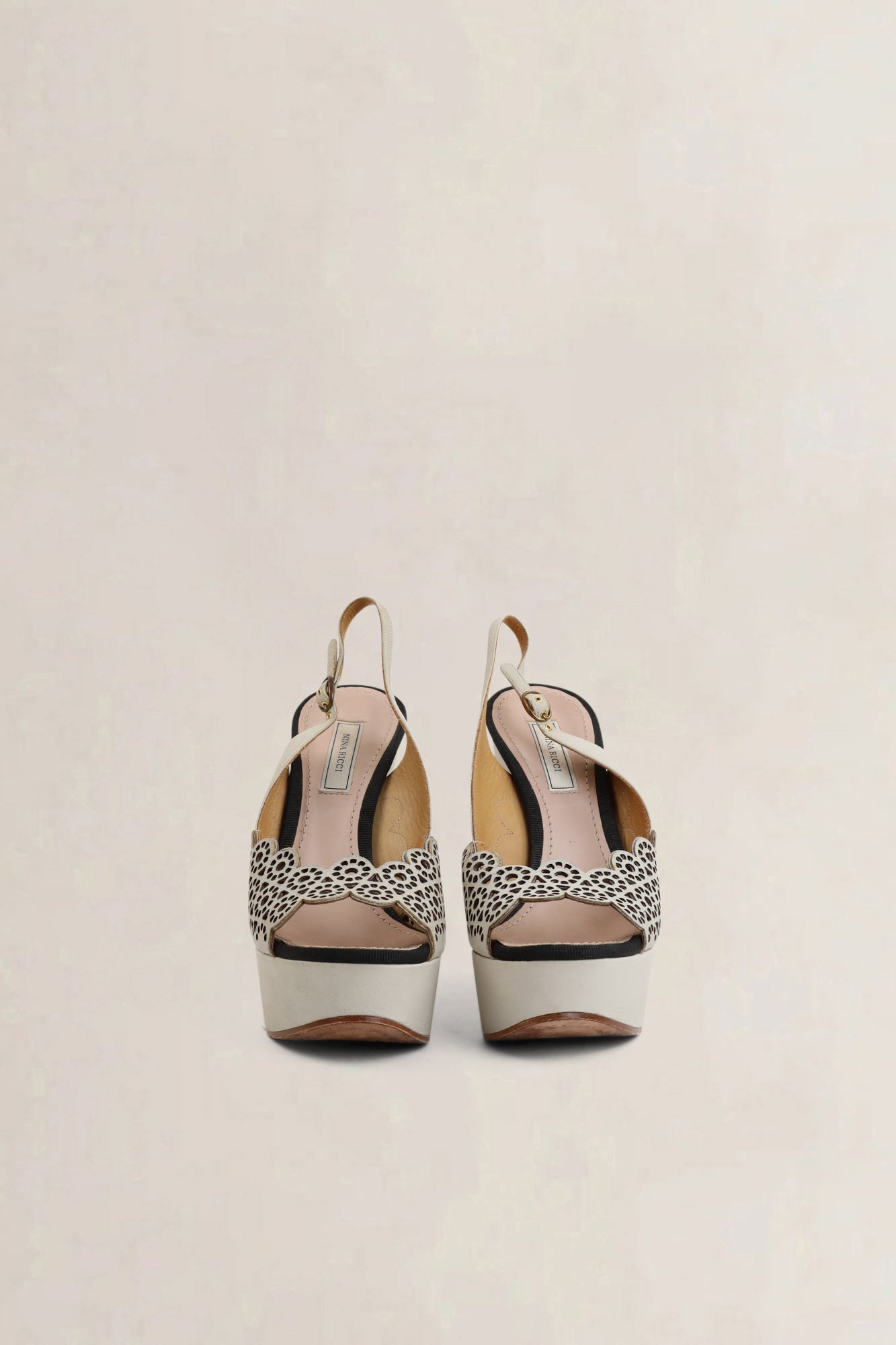Beige Wedge Sandals