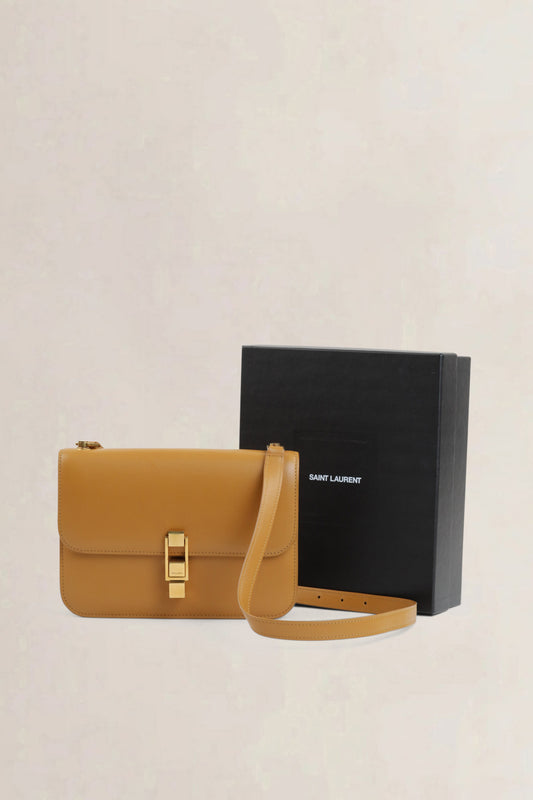 Cognac Le Carré Crossbody Bag