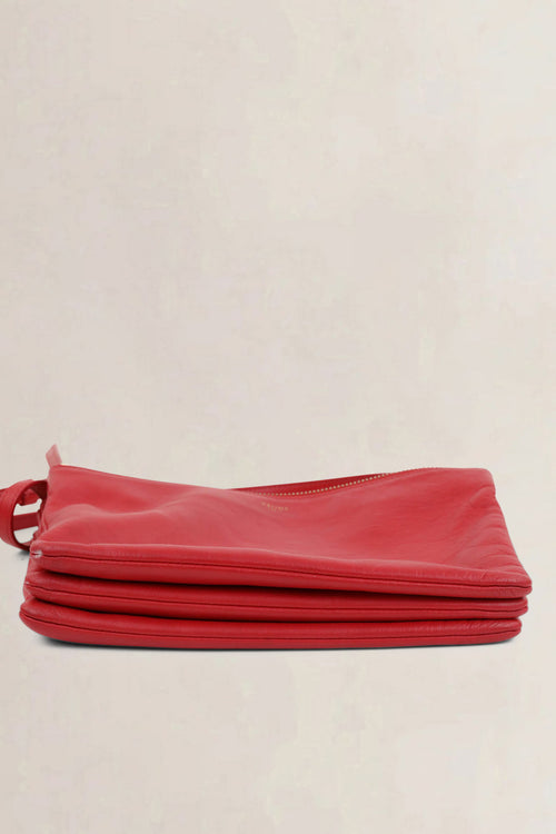 Céline Red Trio Crossbody Bag