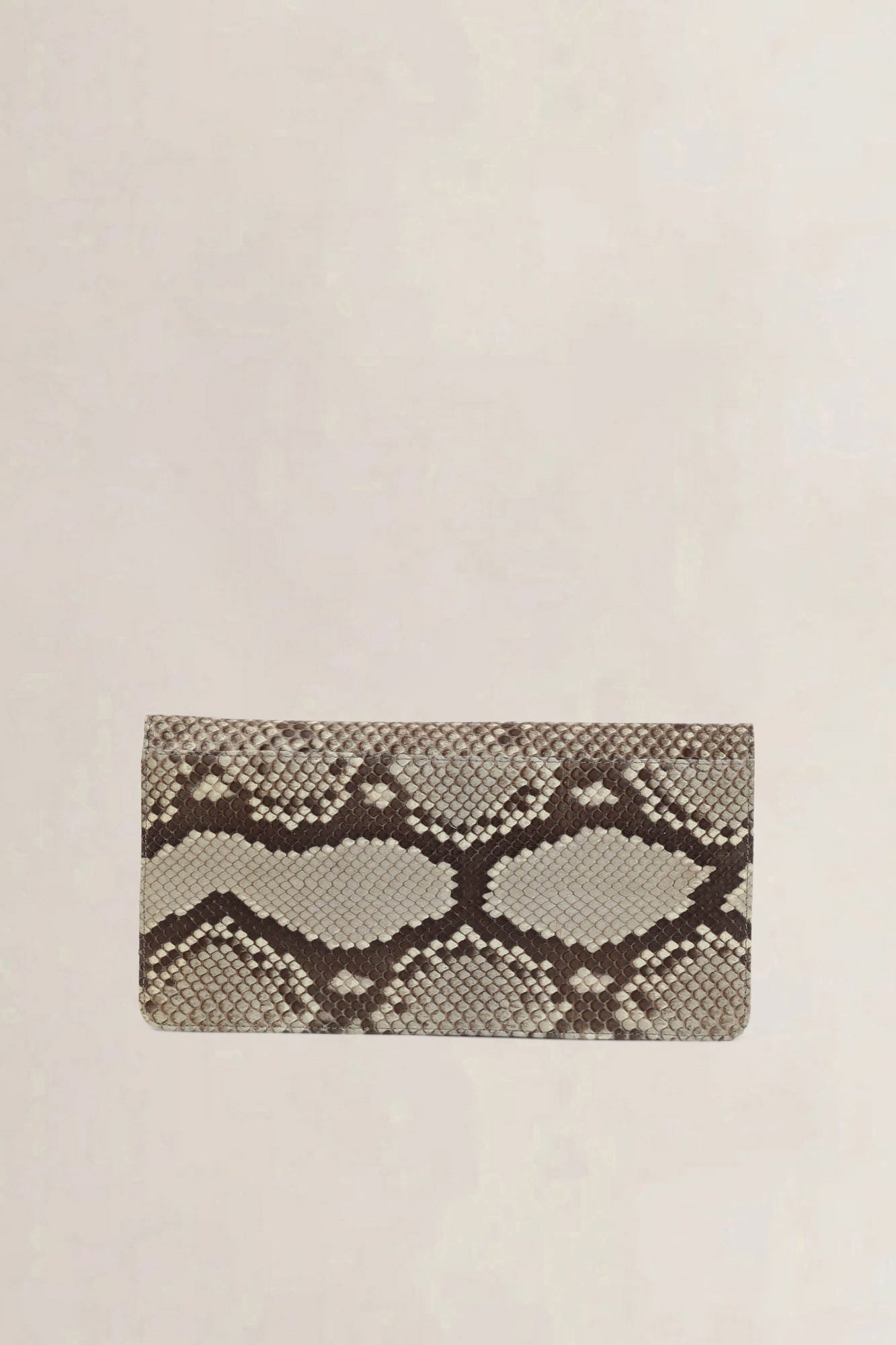 Dries Van Noten Python Printed Leather Clutch