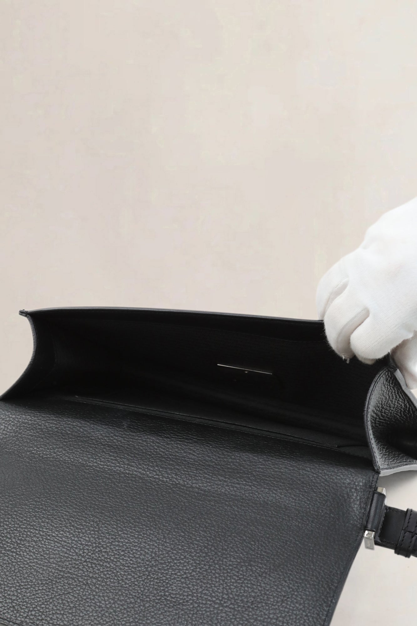 Black Leather Pasha Clutch