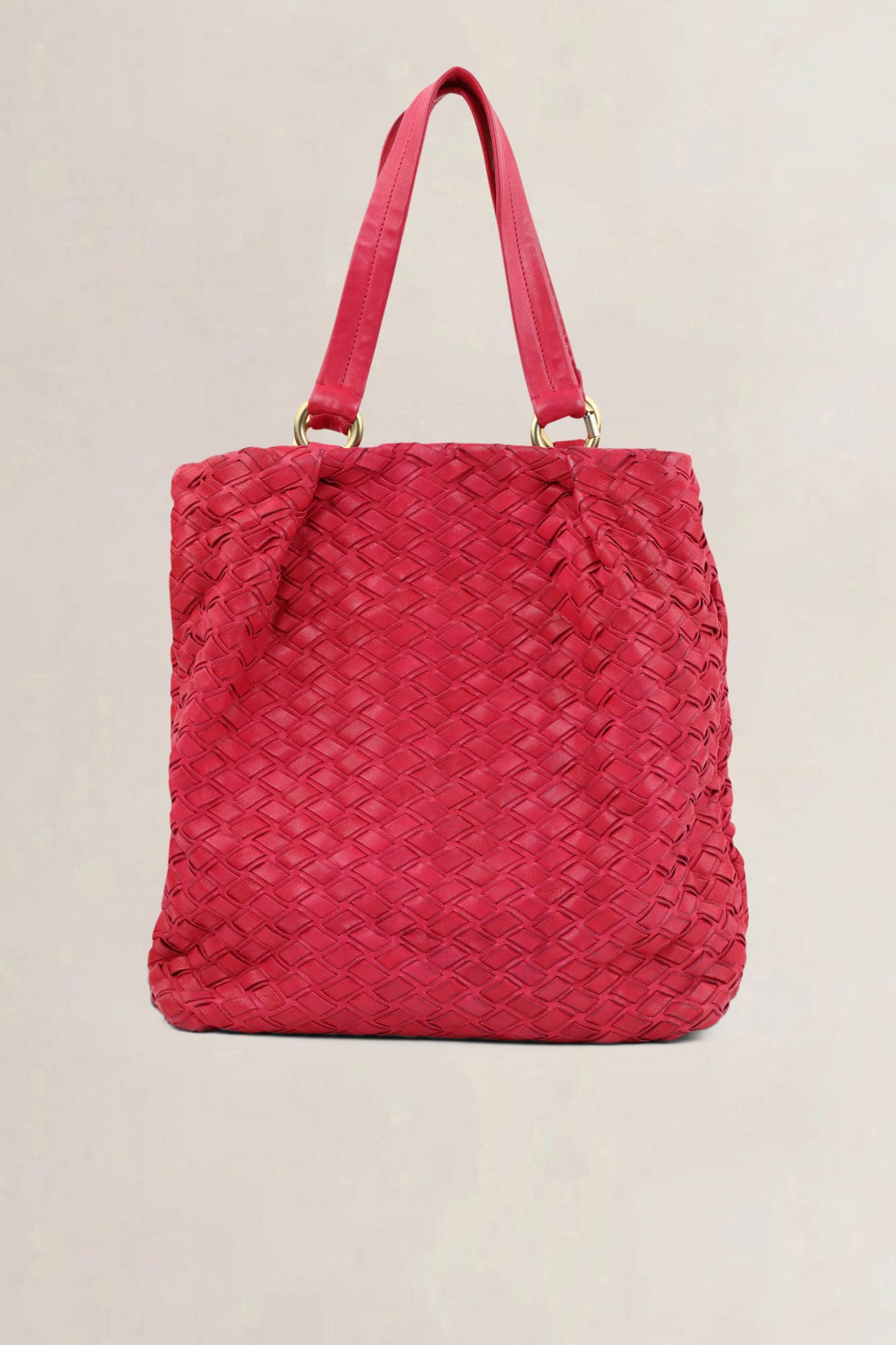 Miu Miu Red Leather Shoulder Bag