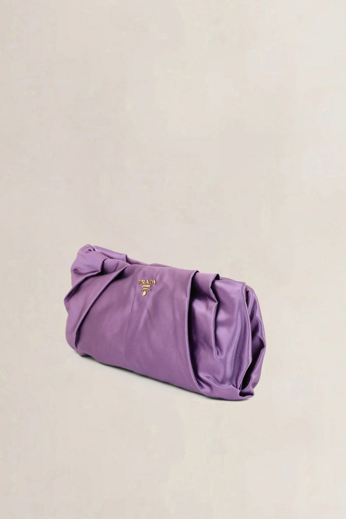 Prada Glicine Satin Clutch