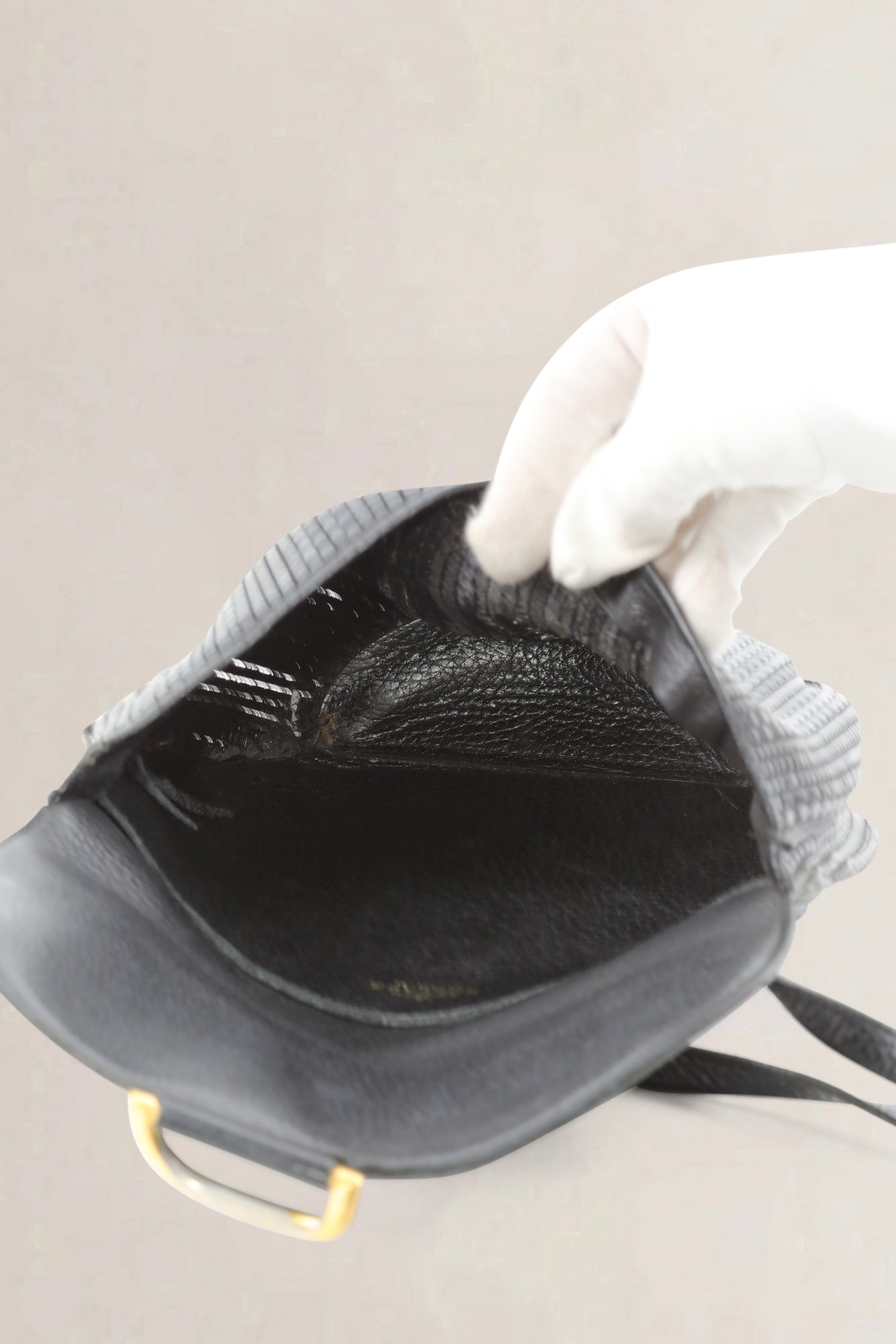 Black Listrac Toile De Cuir Crossbody Bag