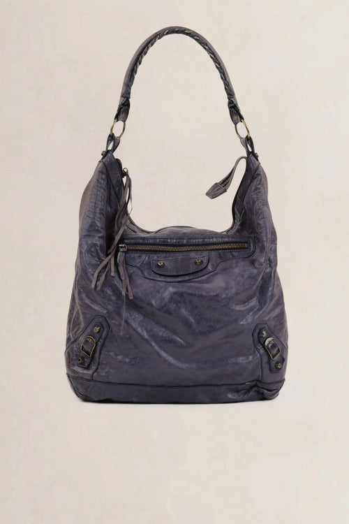 Balenciaga Purple Day Hobo Shoulder Bag
