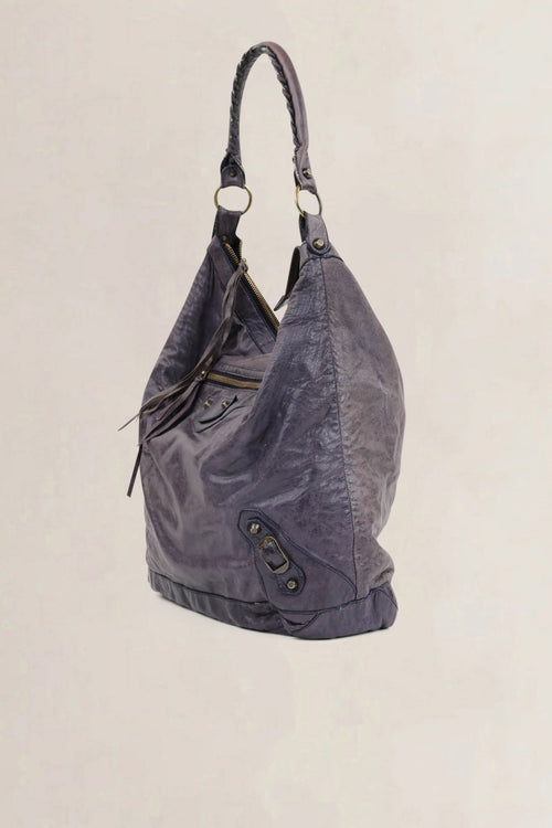 Balenciaga Purple Day Hobo Shoulder Bag
