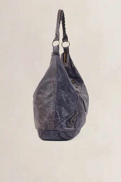 Balenciaga Purple Day Hobo Shoulder Bag