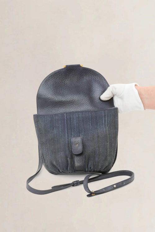Delvaux Blue Listrac PM Crossbody Bag