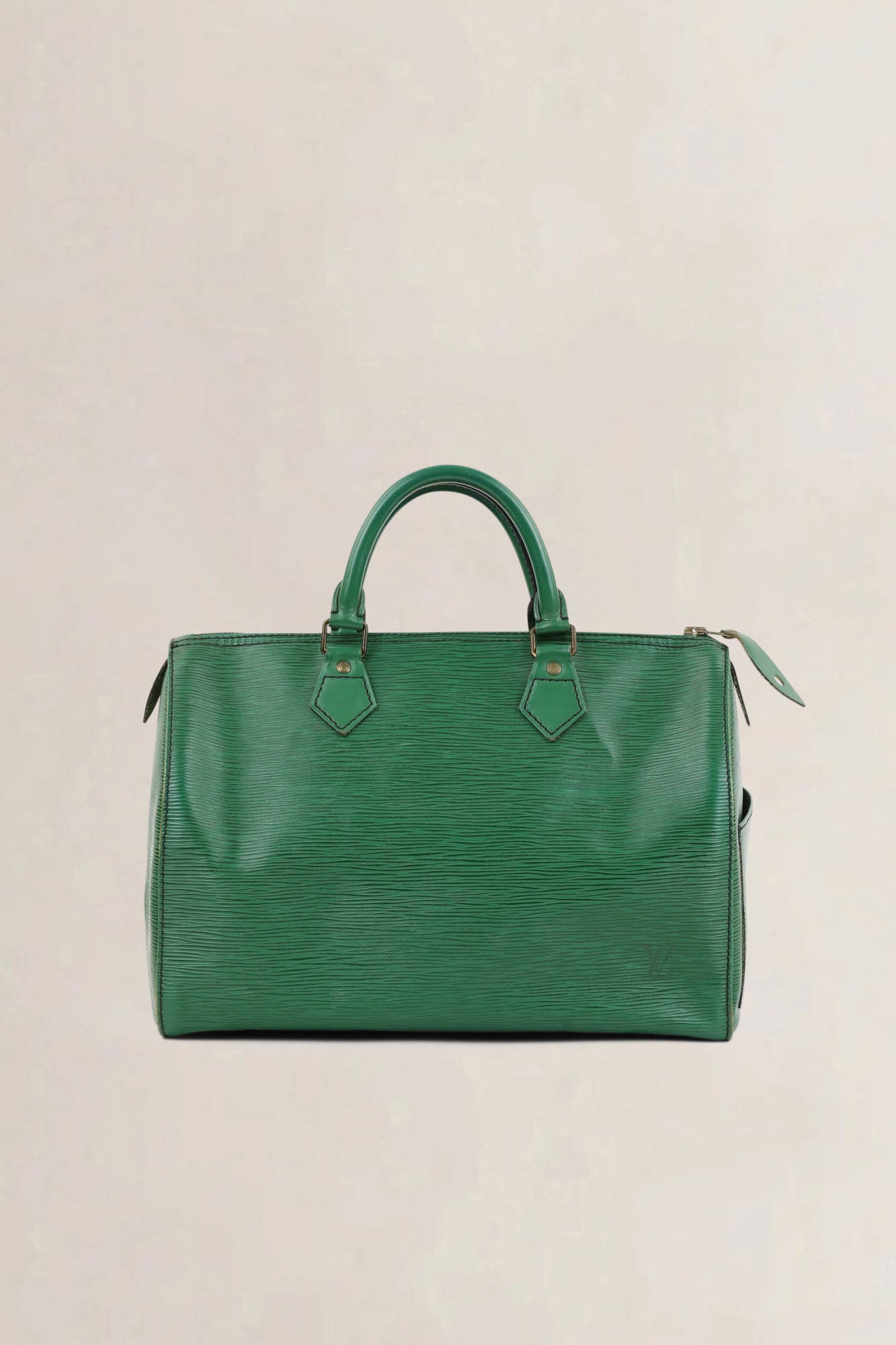 Louis Vuitton Borneo Green Epi Leather Speedy 30 Top Handle Bag