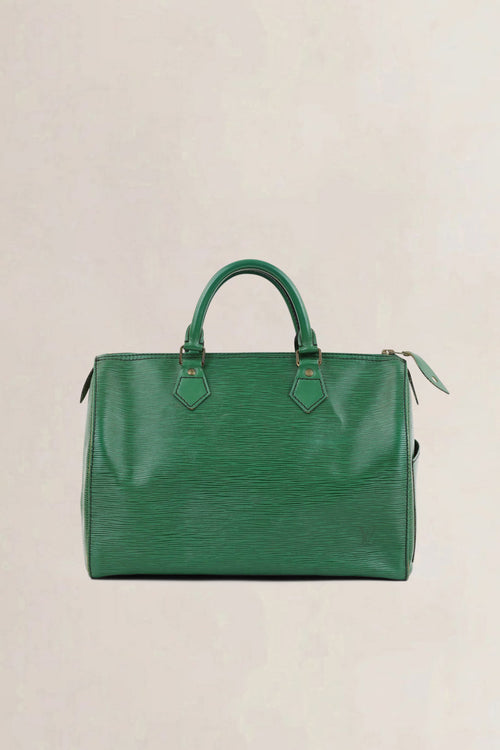Louis Vuitton Borneo Green Epi Leather Speedy 30 Top Handle Bag