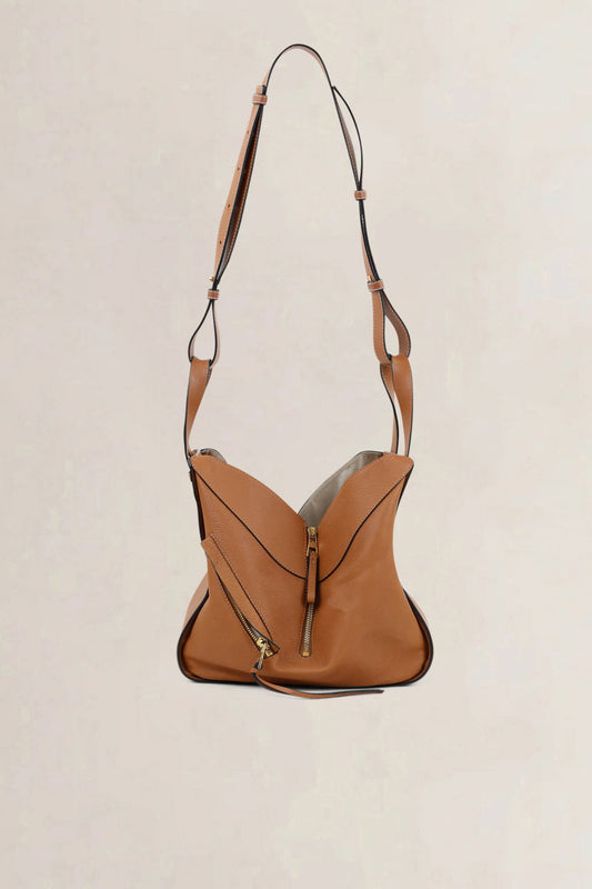Loewe Brown Leather Hammock Crossbody Bag