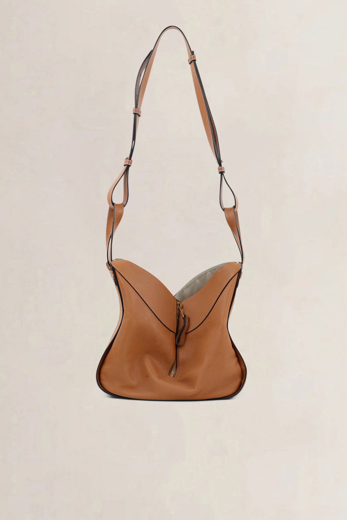 Loewe Brown Leather Hammock Crossbody Bag