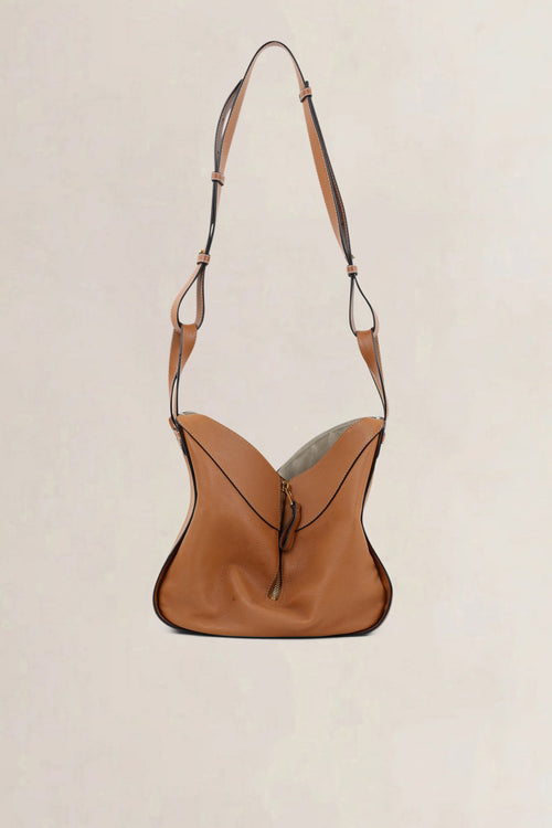 Loewe Brown Leather Hammock Crossbody Bag