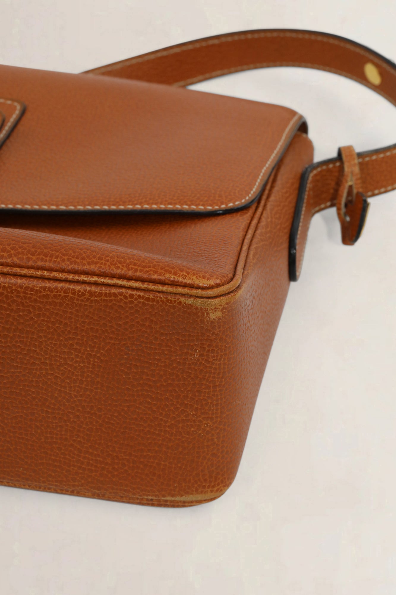 Delvaux Camel Poirier Crossbody Bag