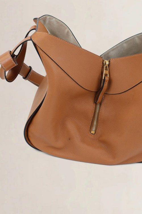 Loewe Brown Leather Hammock Crossbody Bag