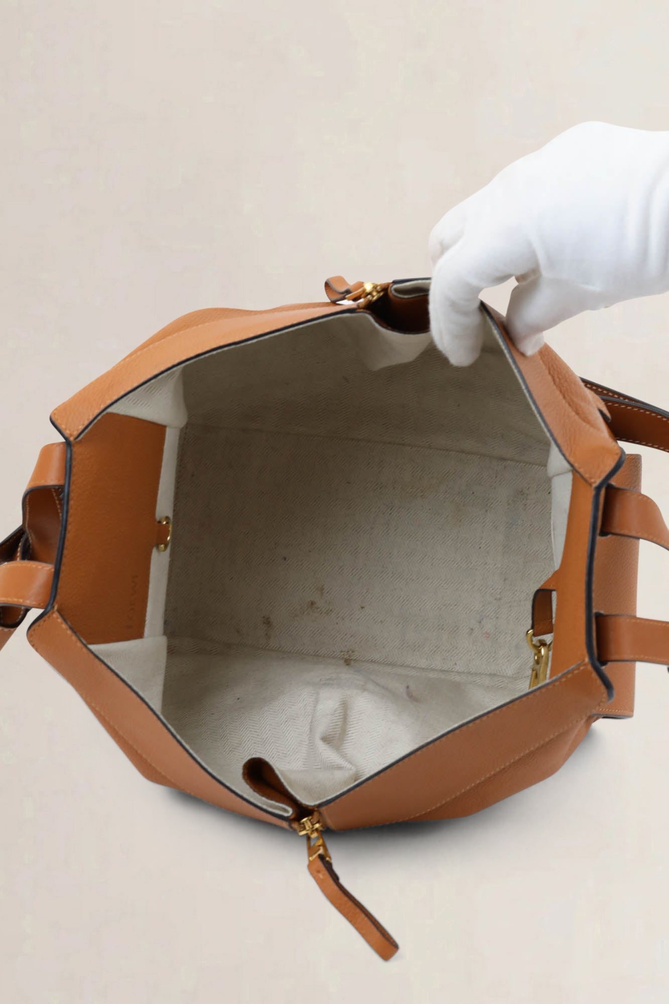 Loewe Brown Leather Hammock Crossbody Bag