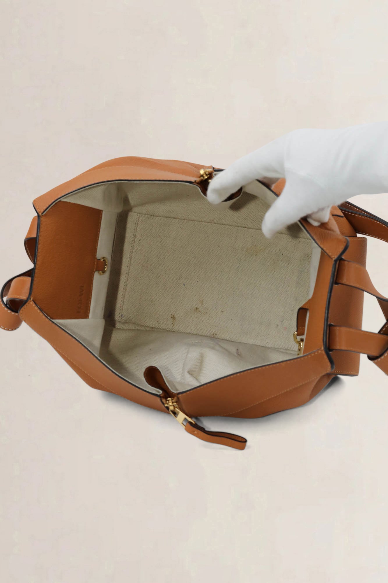 Loewe Brown Leather Hammock Crossbody Bag