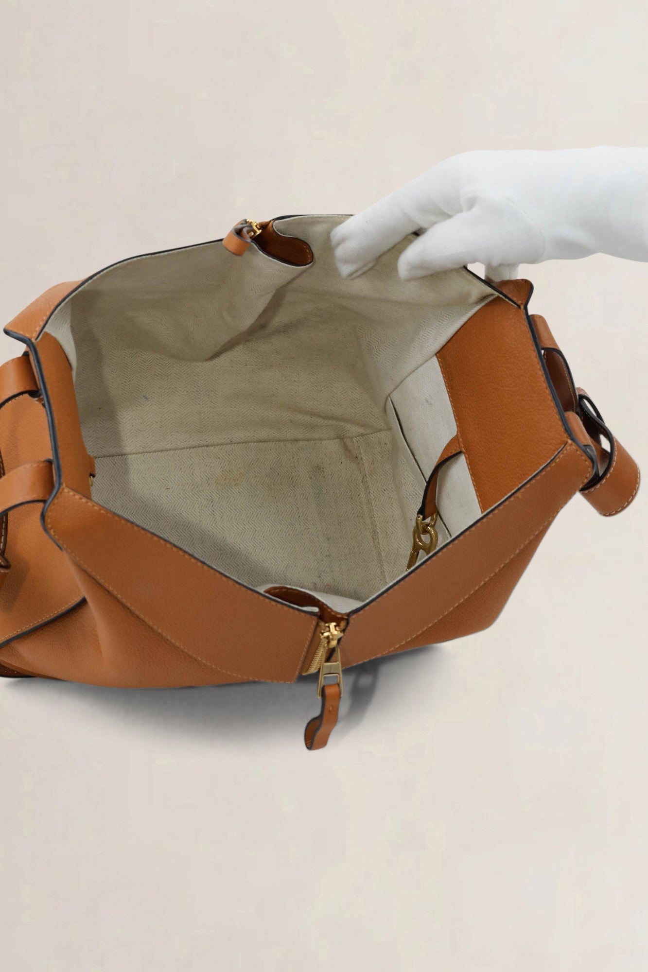 Loewe Brown Leather Hammock Crossbody Bag