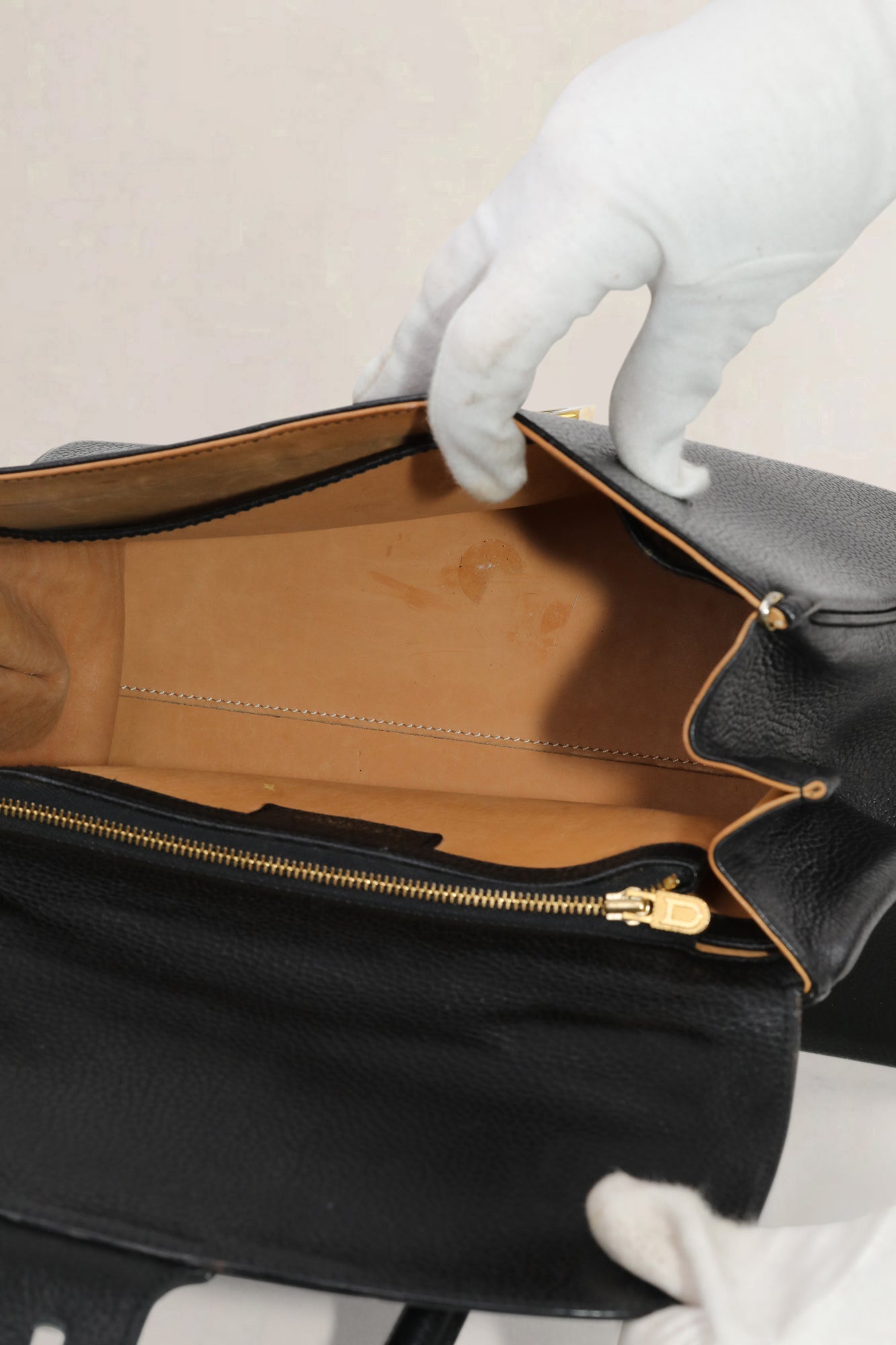 Delvaux Brillant Black MM Top Handle Bag