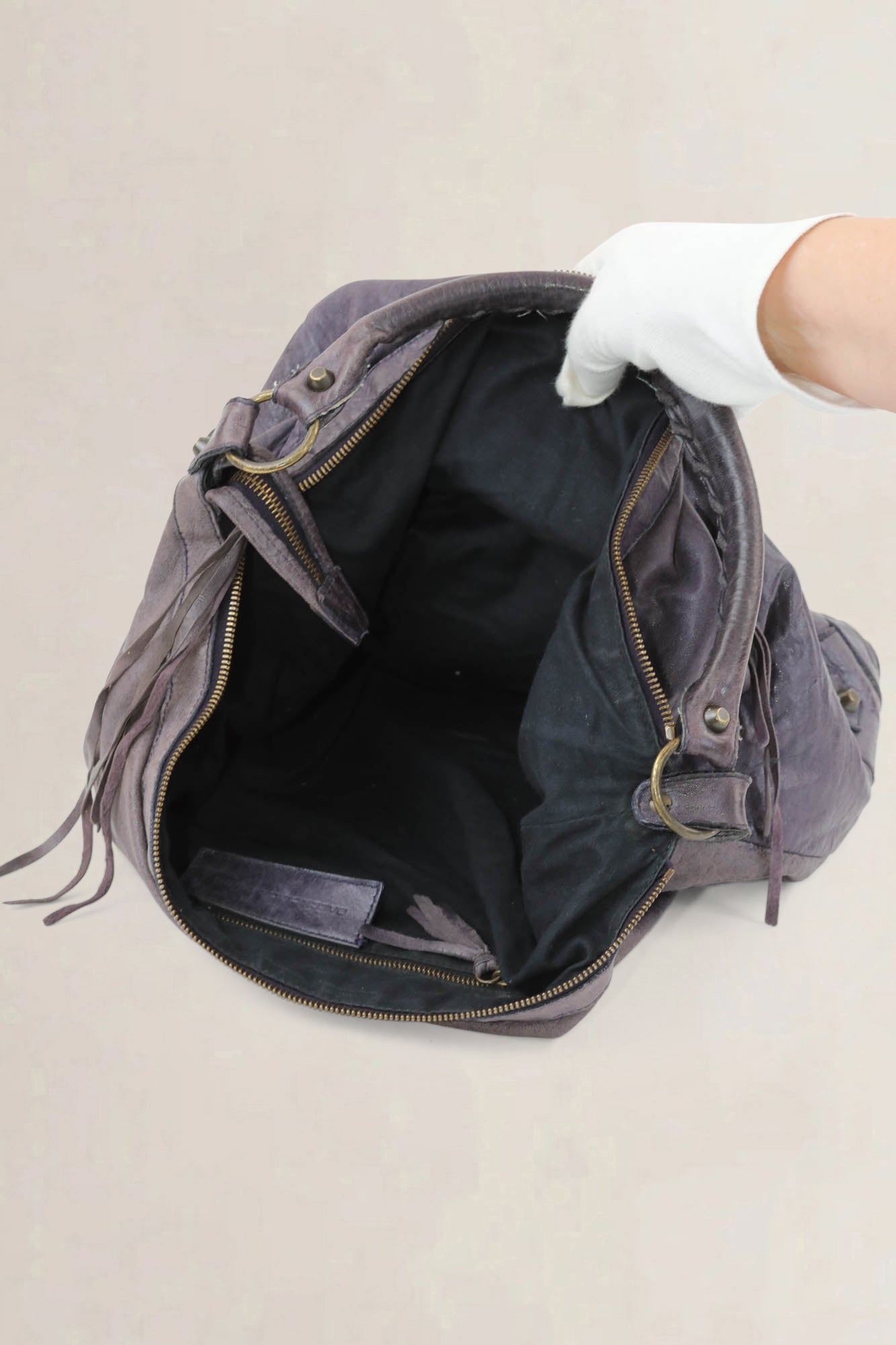 Balenciaga Purple Day Hobo Shoulder Bag