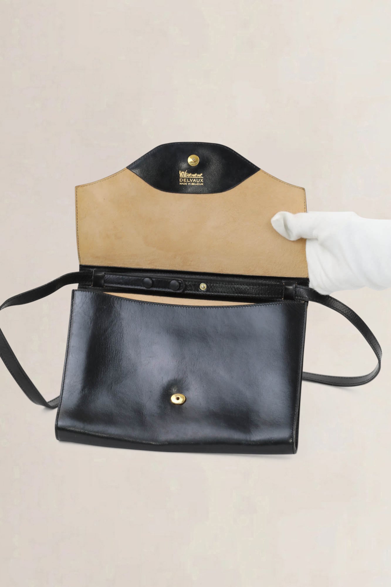 Delvaux Black Bourgogne Crossbody Bag