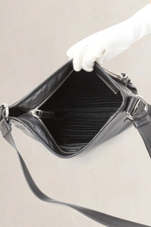 Prada Black Leather Crossbody Bag