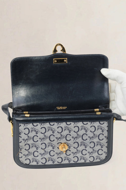 Céline Blue Monogram Crossbody Bag