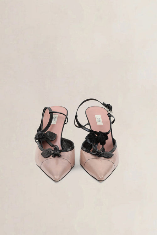 Prada Pink/Black Slingback Heels