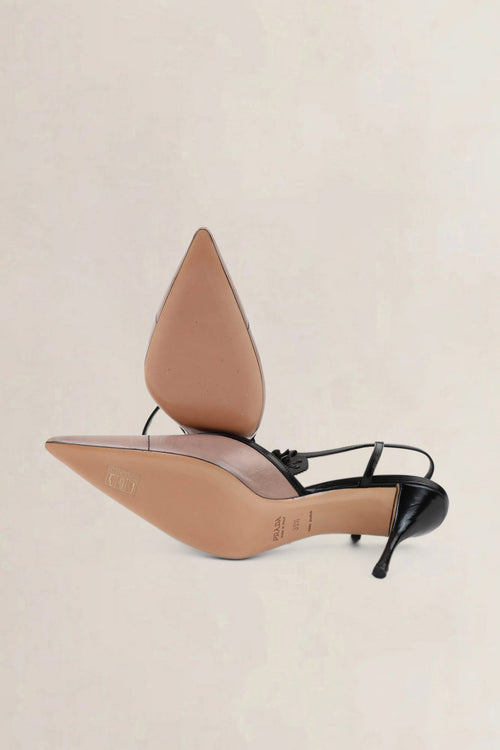 Prada Pink/Black Slingback Heels