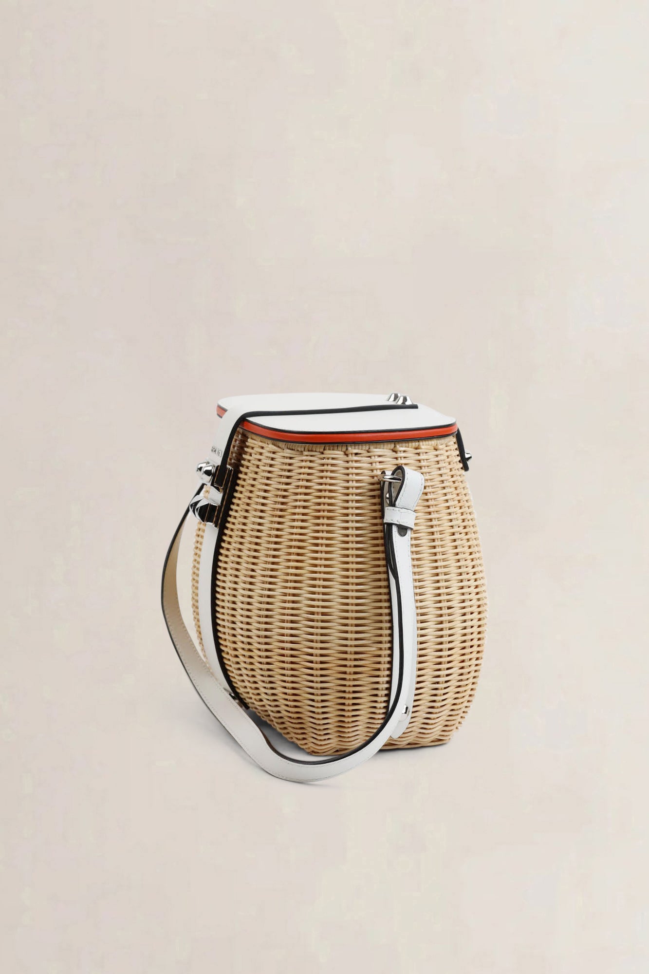 White City Calf & Midollino Basket Bag