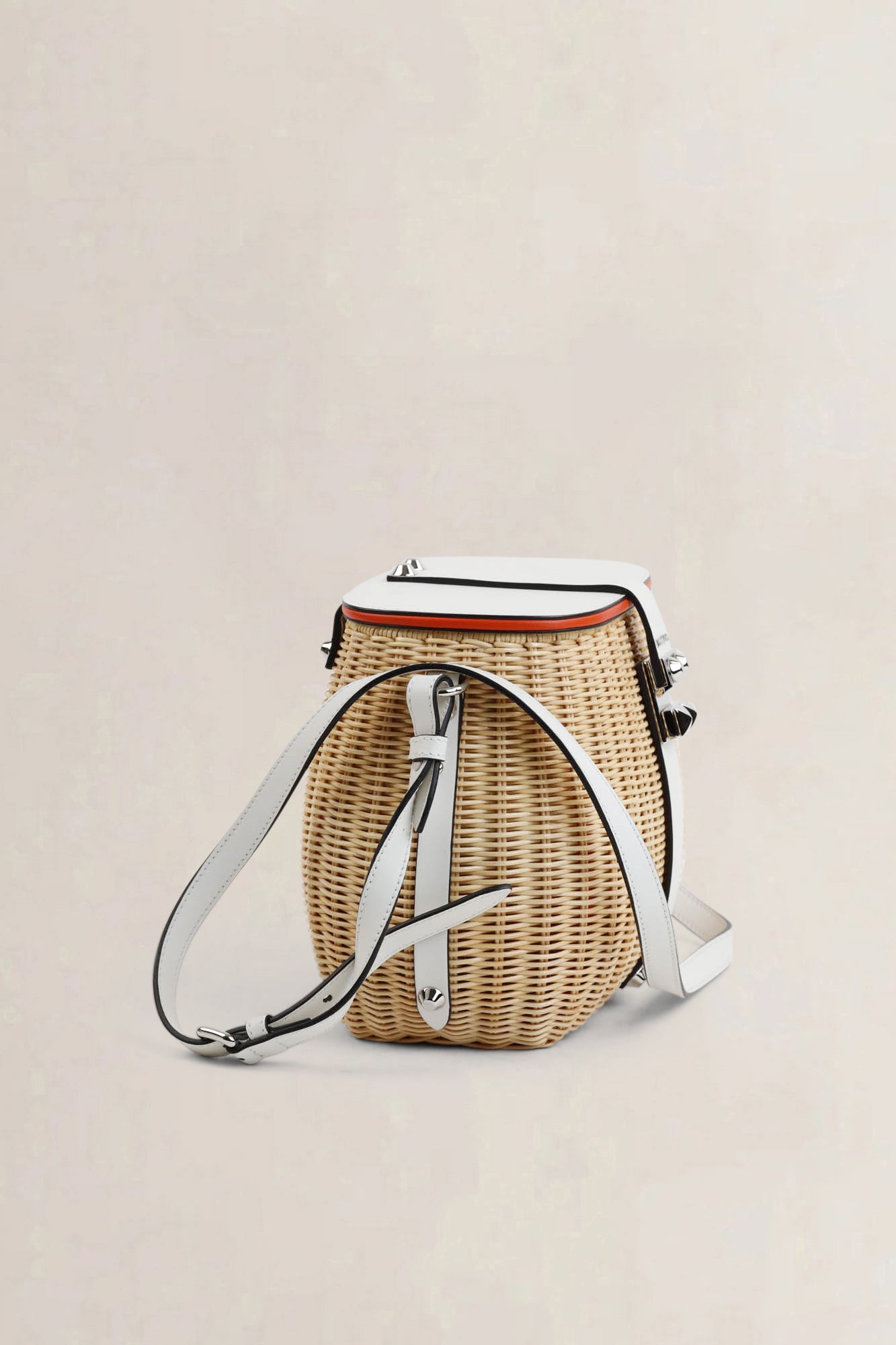 White City Calf & Midollino Basket Bag