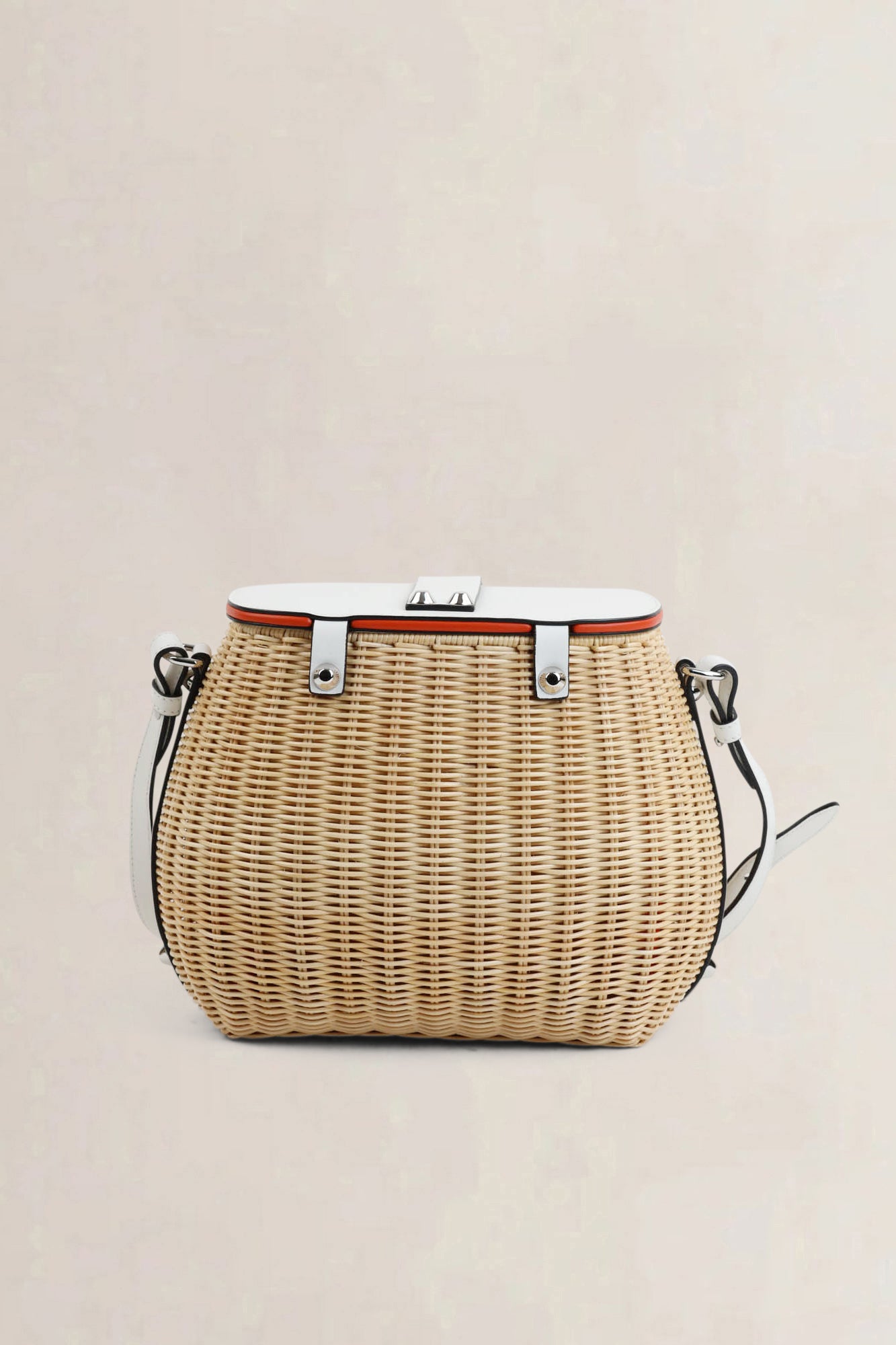 White City Calf & Midollino Basket Bag