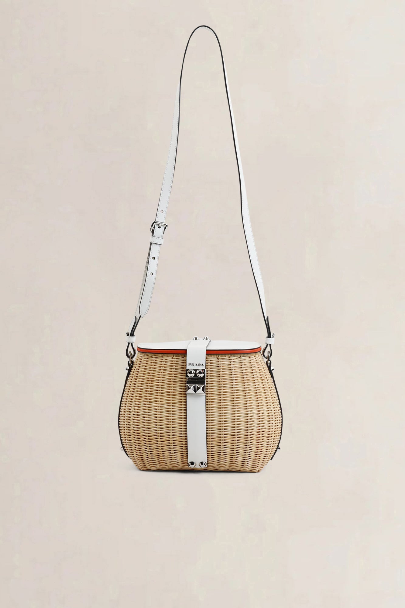 White City Calf & Midollino Basket Bag