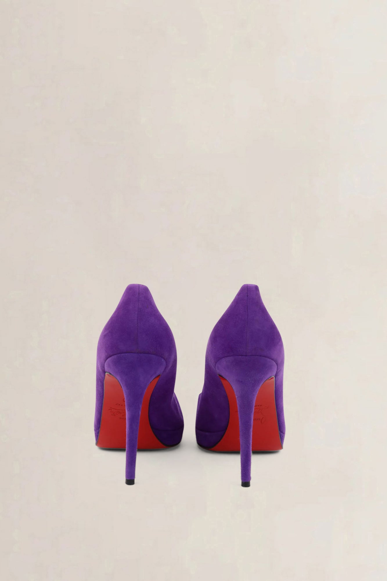 Christian Louboutin Filo 120 Purple Suède Platform Pumps