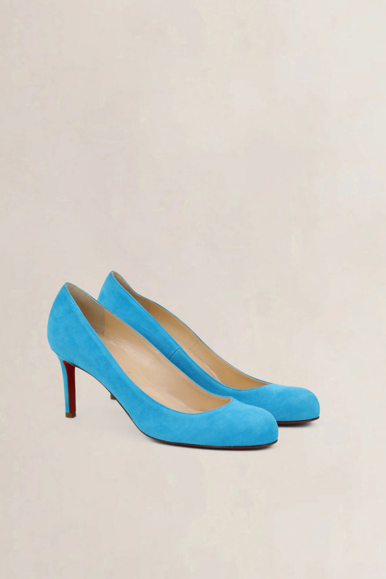 Christian Louboutin Filo 100 Turquoise Suède Platform Pumps