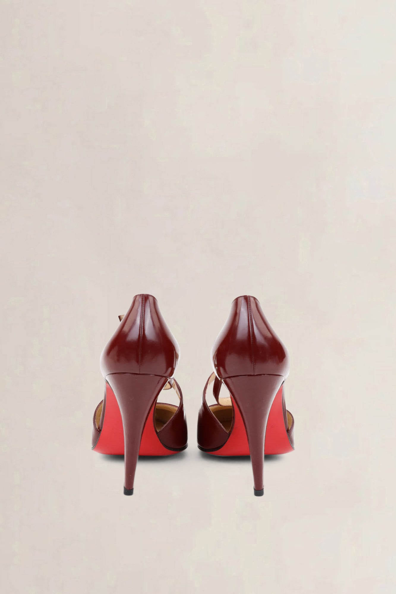 Christian Louboutin Burgundy Patent D'Orsay Pumps