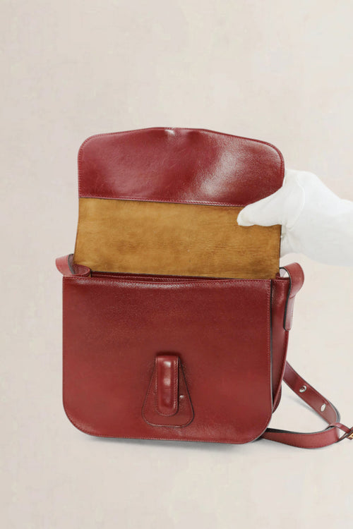 Delvaux Burgundy Crossbody Bag