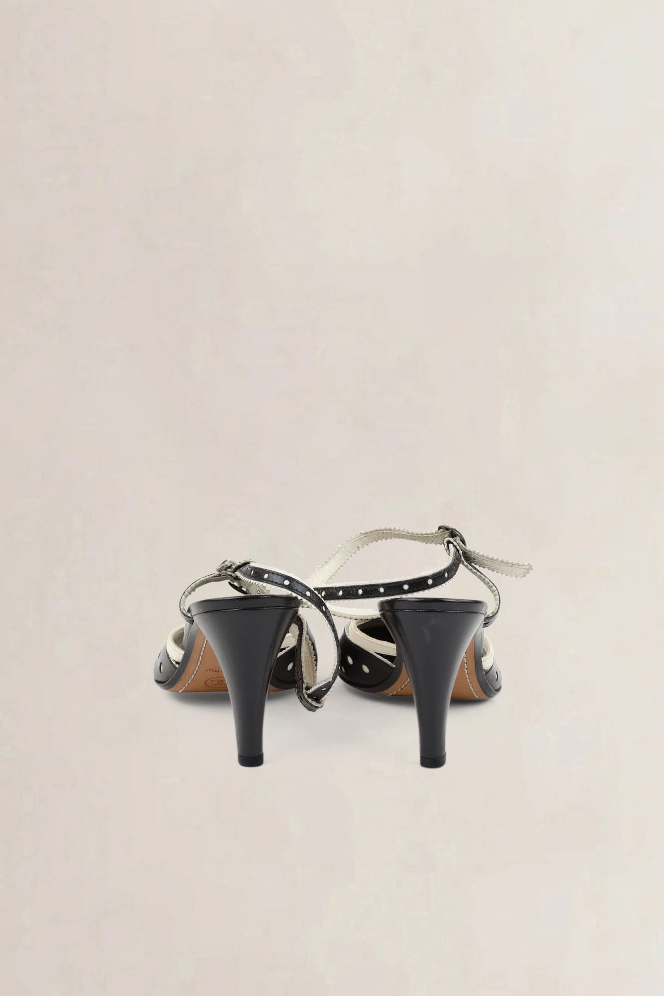 Chanel Black/White Slingback Heels