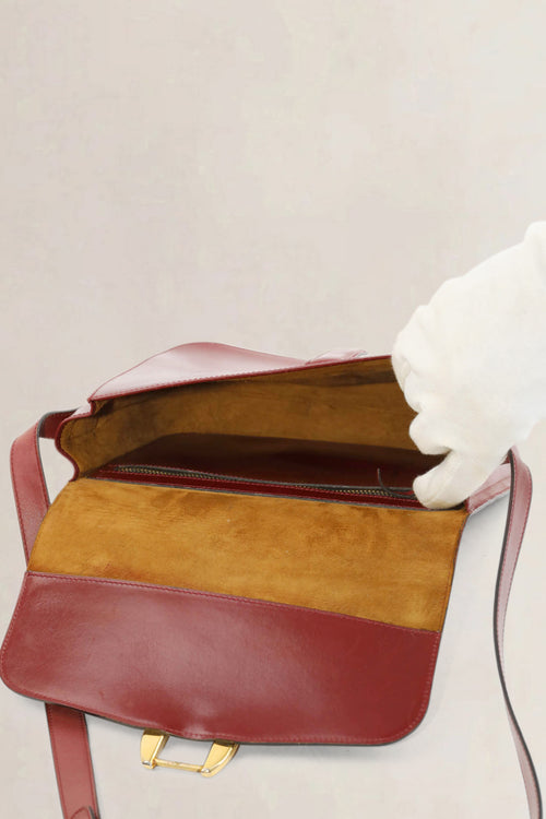 Delvaux Burgundy Crossbody Bag