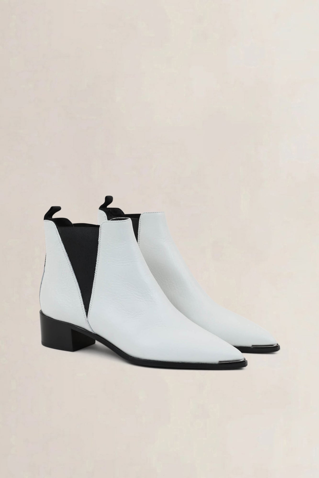 Acne Studios White Chelsea Boots